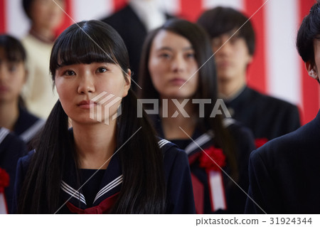 Students sitting down Graduation ceremony entrance ceremony image Students sitting down Graduation ceremony entrance ceremony image 31924344