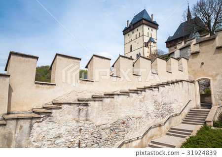 Karlstejn gothic castle facade, Czech Republic Karlstejn gothic castle facade, Czech Republic 31924839