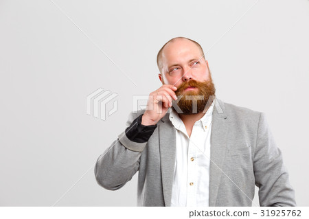 Pensive man with mustache, beard , Pensive man with mustache, beard , 31925762