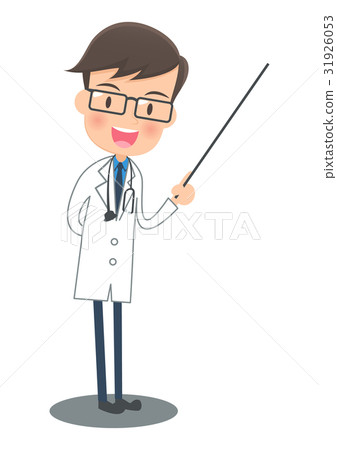 White coat doctor explained with a command stick 31926053