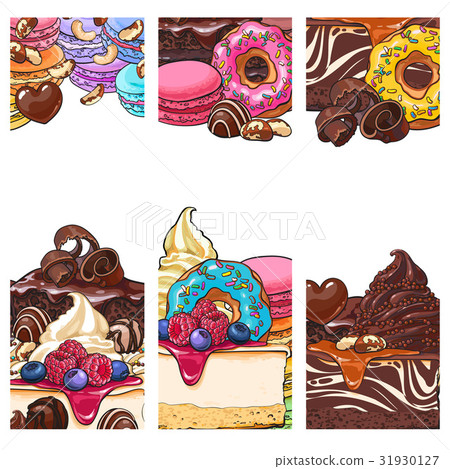 Banner, label, postcard templates with sweet Banner, label, postcard templates with sweet 31930127
