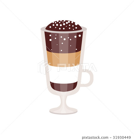 Coffee cocktail in irish coffee mug vector 31930449