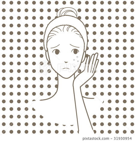 面部洗滌（前面）02粗糙的皮膚sd的例證 31930954