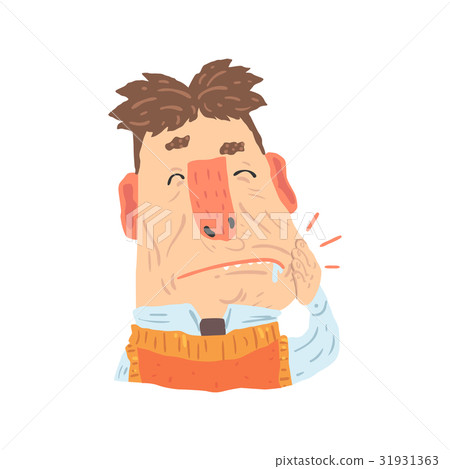 Man suffering from toothache pain cartoon Man suffering from toothache pain cartoon 31931363