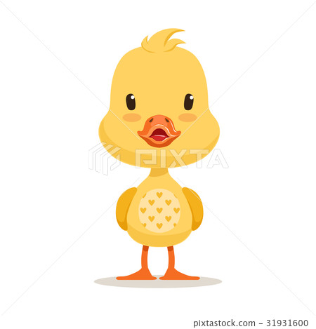 Sweet yellow duckling, emoji cartoon character - Stock Illustration  [31931600] - PIXTA