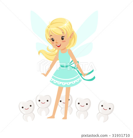 Beautiful sweet blonde Tooth Fairy girl standing 31931710