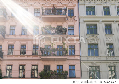 facade of two beautiful old house in Berlin Kreuzberg 31932537