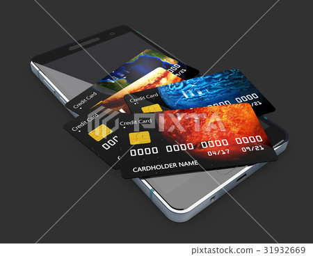 Flag Of India On The Credit Card 3d Rendering Stock Illustration 70460035 Pixta