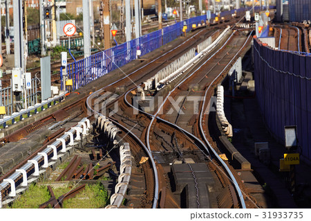 Railway junction of London bridge train station Railway junction of London bridge train station 31933735