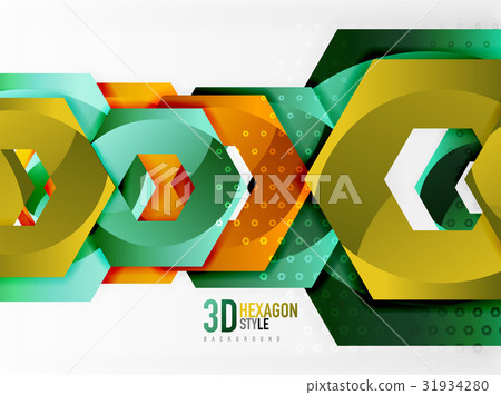 Vector 3d hexagon background Vector 3d hexagon background 31934280