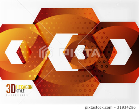 Vector 3d hexagon background Vector 3d hexagon background 31934286