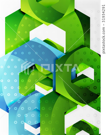 Vector 3d hexagon background - Stock Illustration [31934291] - PIXTA