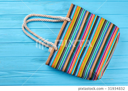 Striped women summer handbag. Striped women summer handbag. 31934832
