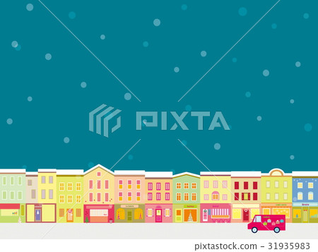 城市景觀雪聖誕節 31935983