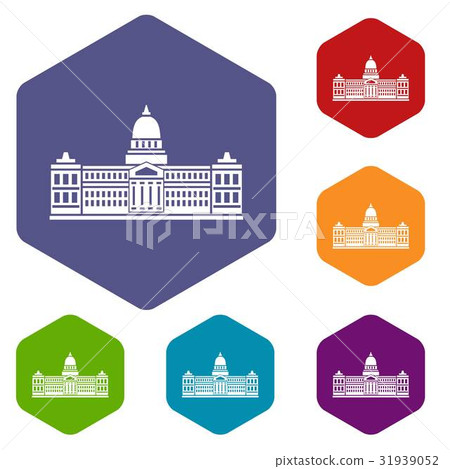 Palace of Congress , Argentina icons set hexagon Palace of Congress , Argentina icons set hexagon 31939052