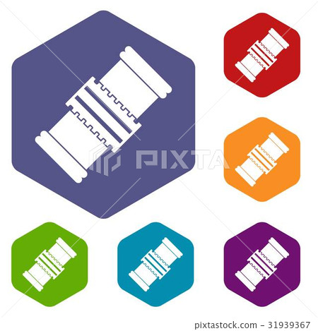 Repair detail icons set hexagon Repair detail icons set hexagon 31939367
