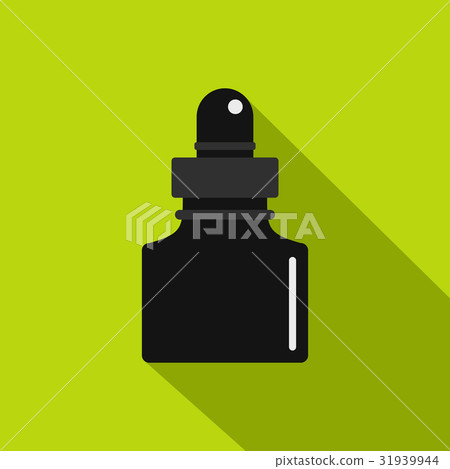 Black inkwell icon, flat style Black inkwell icon, flat style 31939944