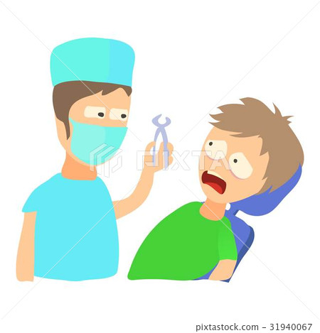 Dentophobia concept, cartoon illustration Dentophobia concept, cartoon illustration 31940067