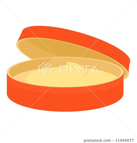 Orange cosmetic jar icon, cartoon style Orange cosmetic jar icon, cartoon style 31940077