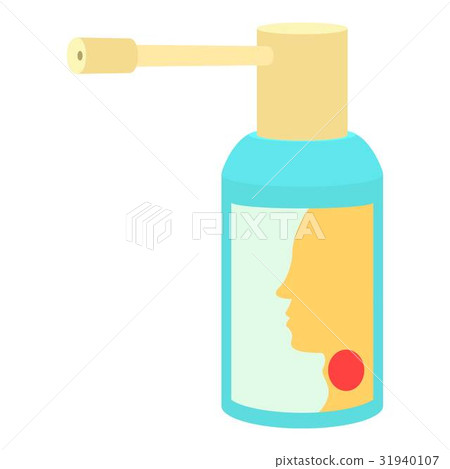 Throat spray medication icon, cartoon style-插圖素材 [31940107] - PIXTA圖庫