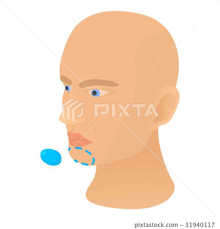Chin Plastic Correction Icon Cartoon Style Stock Illustration 31940117 Pixta
