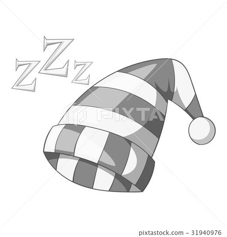 Sleeping cap icon monochrome 31940976