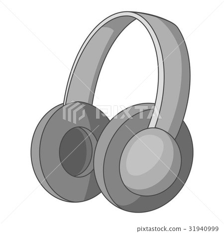 headphones icon monochrome 31940999