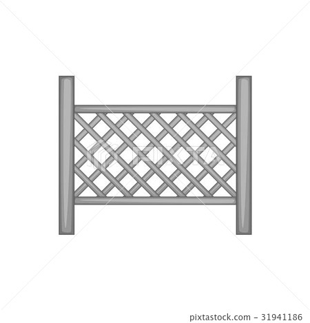 Grid of wooden fence icon monochrome Grid of wooden fence icon monochrome 31941186