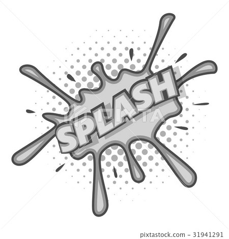 Splash text and effect icon monochrome Splash text and effect icon monochrome 31941291