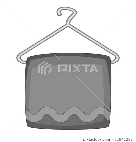 Towel on hanger icon monochrome Towel on hanger icon monochrome 31941292