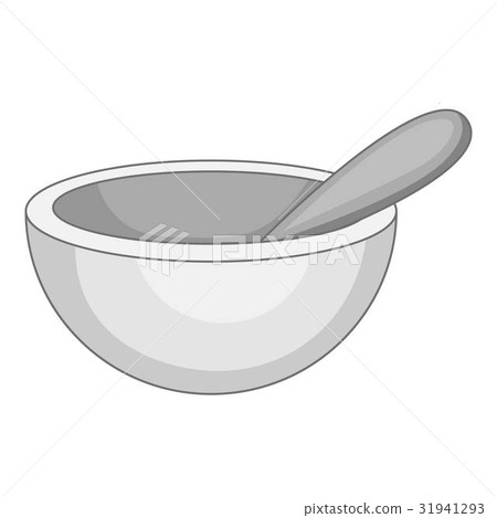 Mortar and pestle icon monochrome Mortar and pestle icon monochrome 31941293