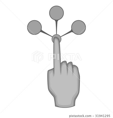 Hand pressing touchscreen button icon monochrome Hand pressing touchscreen button icon monochrome 31941295