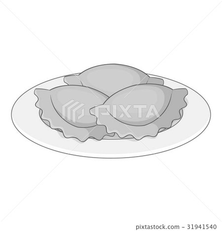 Empanadas, meat pie icon monochrome Empanadas, meat pie icon monochrome 31941540