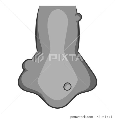 Zombie nose icon monochrome Zombie nose icon monochrome 31941541