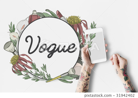 Feminine Female Grace Floral Frame 31942402