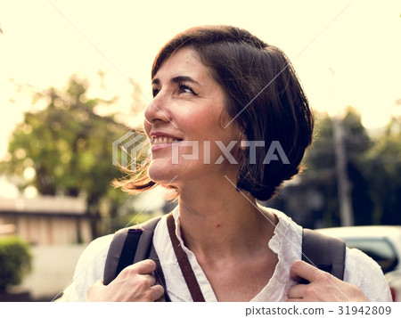 Adult Woman Travel Backpacker Tourist Adult Woman Travel Backpacker Tourist 31942809