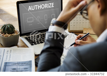 Computer Security System Data Protection Graphic 31944732