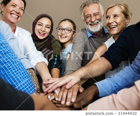 Group of Diverse People Hands Together Teamwork Cooperation Group of Diverse People Hands Together Teamwork Cooperation 31944910