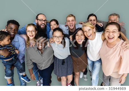Diverse Group of People Together Studio Portrait 31944989