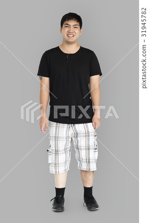Disability Young Man with Prosthesis Leg Studio Portrait Disability Young Man with Prosthesis Leg Studio Portrait 31945782