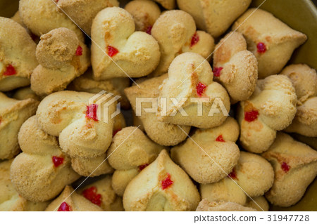 Close-up of heart shape cookies Close-up of heart shape cookies 31947728