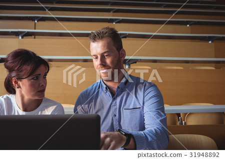 Mature students using laptop Mature students using laptop 31948892