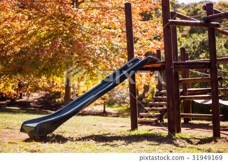 Slide at park during autumn Slide at park during autumn 31949169