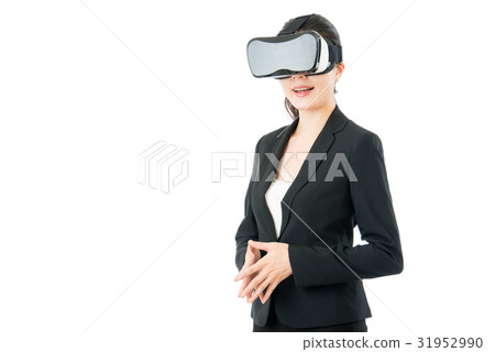success business woman cross arms with VR 31952990