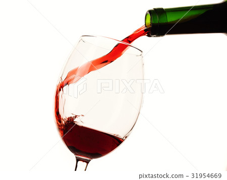 Wine on white background Wine on white background 31954669