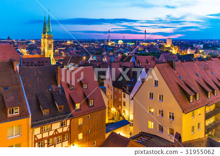 Evening panorama of Nuremberg, Germany 31955062