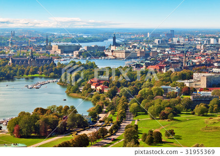 Aerial panorama of Stockholm, Sweden 31955369