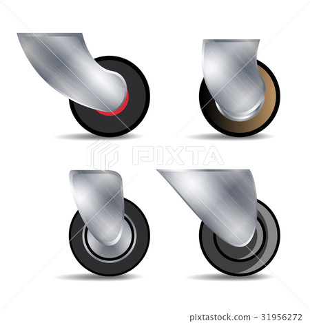 Vector Trolley Wheel. Supermarket Shopping Cart 31956272