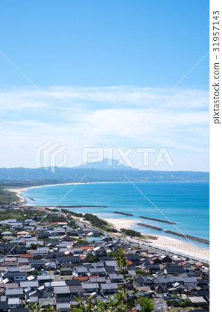 出雲市從奉獻山看到的三巴山的Taisha鎮 31957143