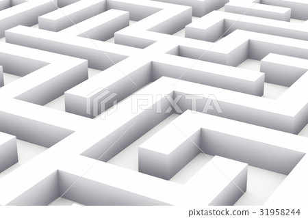 Endless white labyrinth 31958244